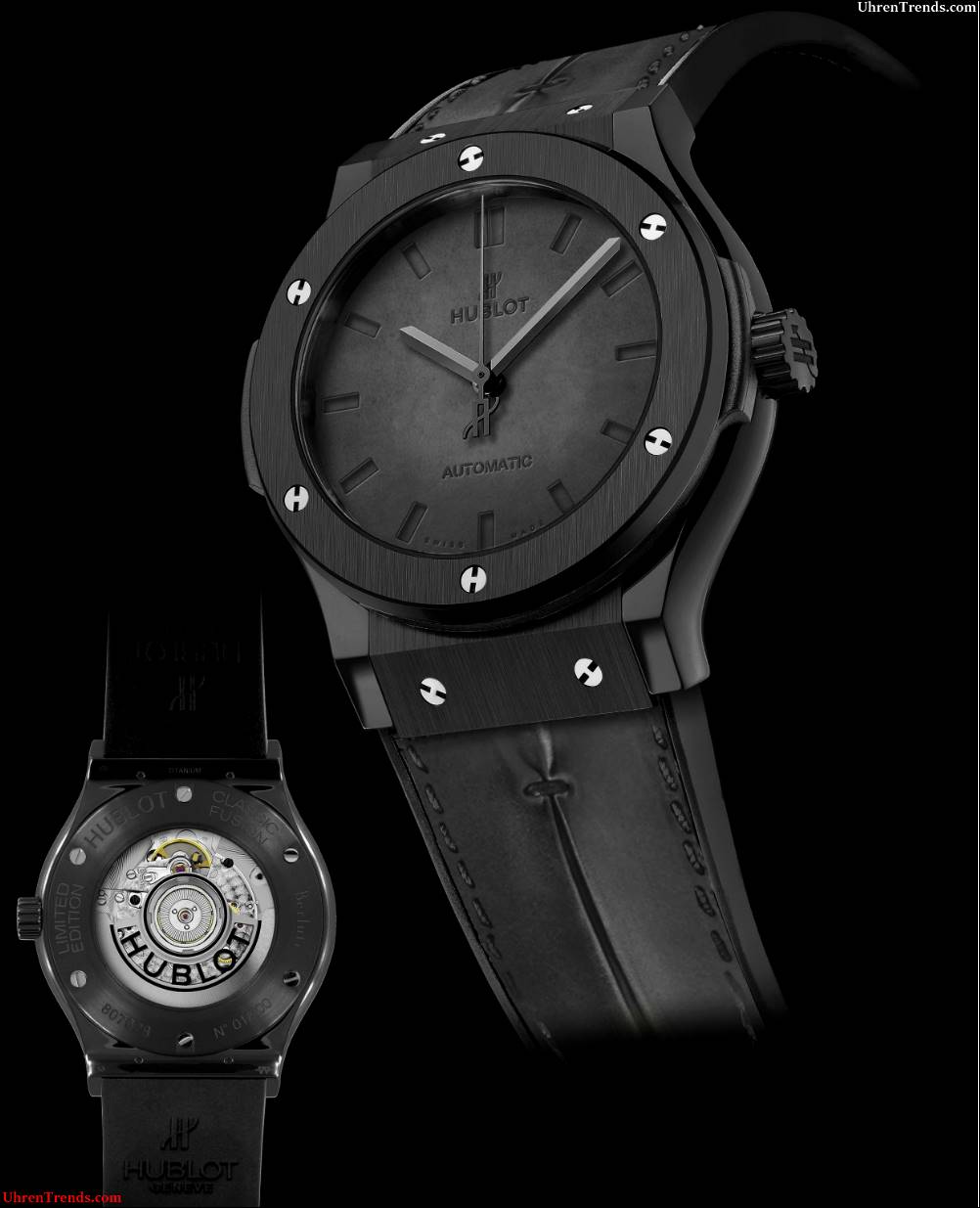 Hublot Classic Fusion Berluti Uhr in All-Black & 'Scritto'  