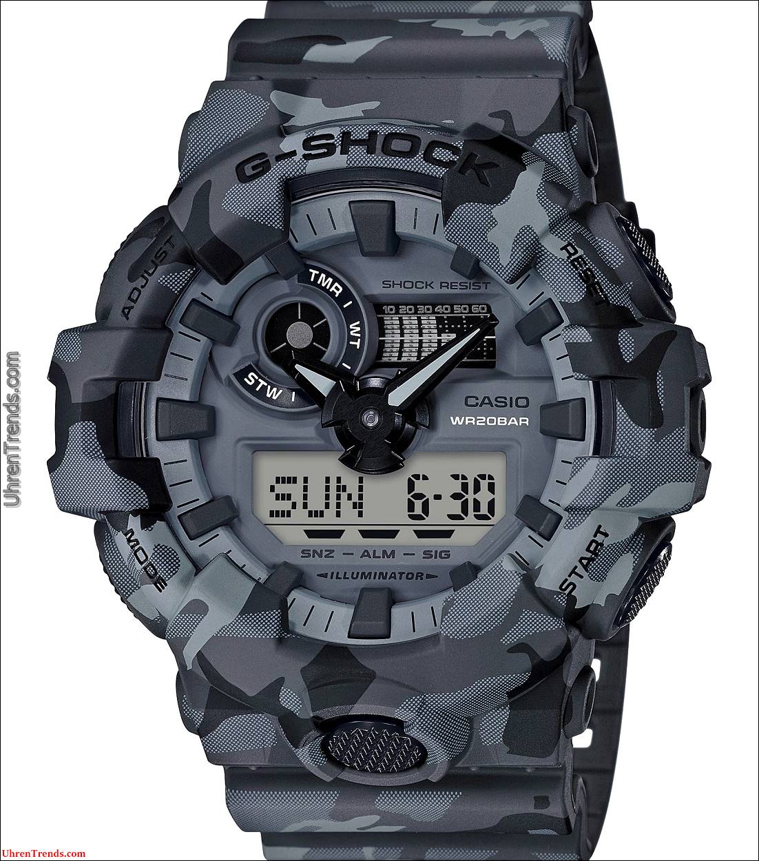 Casio G-Shock GA700CM-2A, GA700CM-3A & GA700CM-8A 'Camouflage Kollektion' Uhren  
