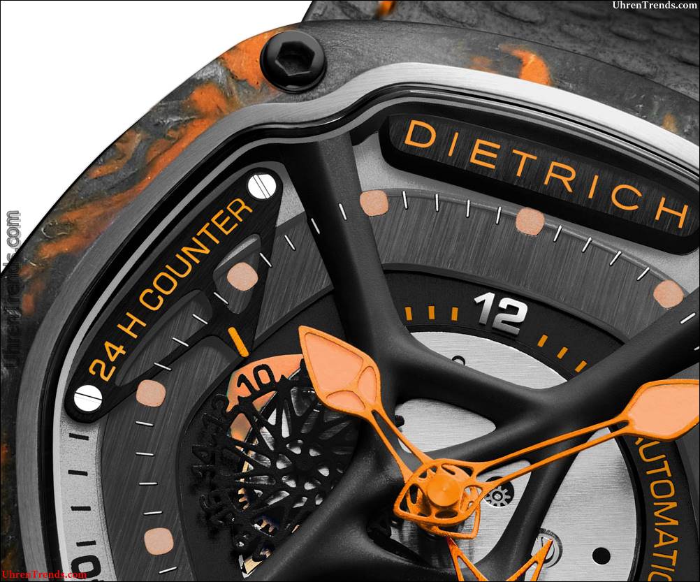 Dietrich O.Time Uhren mit bunten geschmiedeten Carbon-Einfassungen  