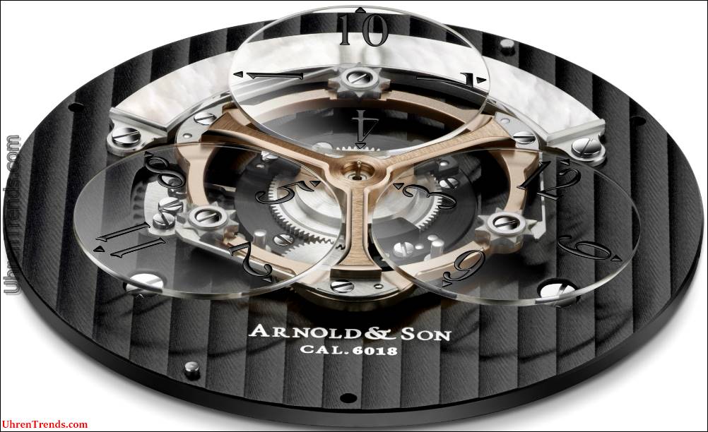 Aktualisierte Arnold & Son Golden Wheel Uhr mit Wanderstunden  