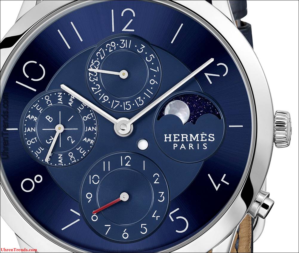 Hermès Slim D'Hermès Quantième Perpétuel Platin Uhr  