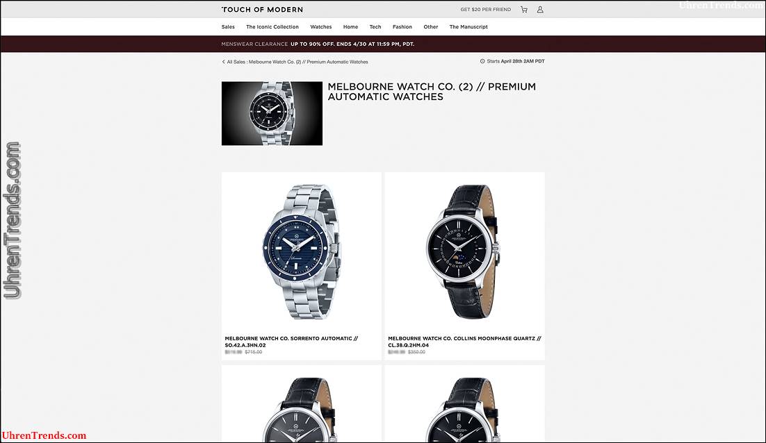 Melbourne Watch Company Uhren auf Touch Of Modern kaufen  
