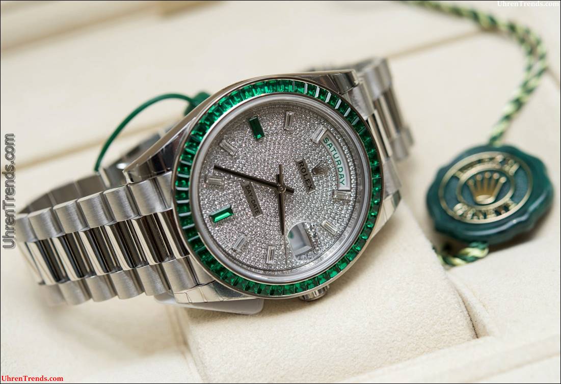 Super Rare € 430.000 Rolex Day-Date 40 Grün Smaragd Platinum Watch Hands-On  