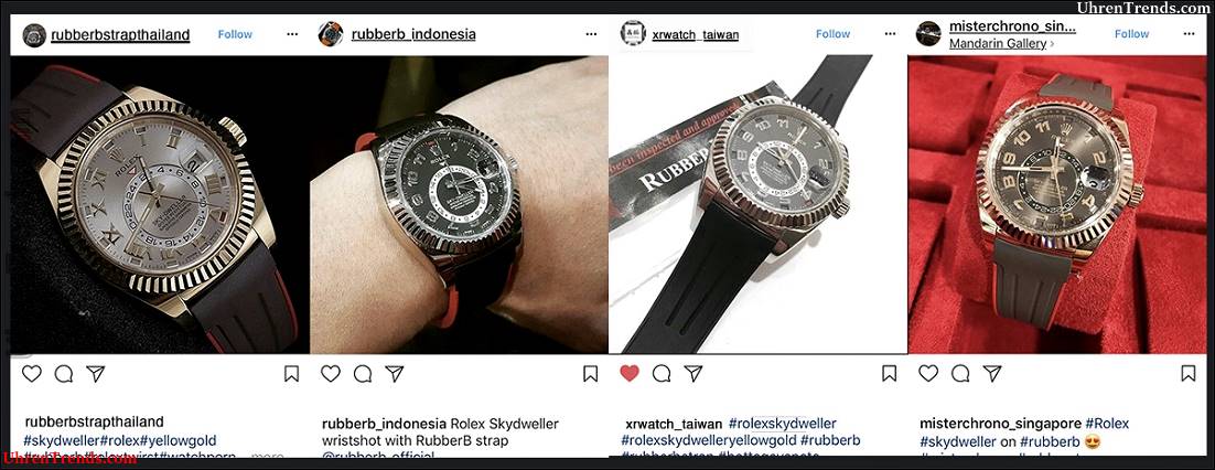 Rubber B Uhrenarmbänder für den Rolex Sky-Dweller  