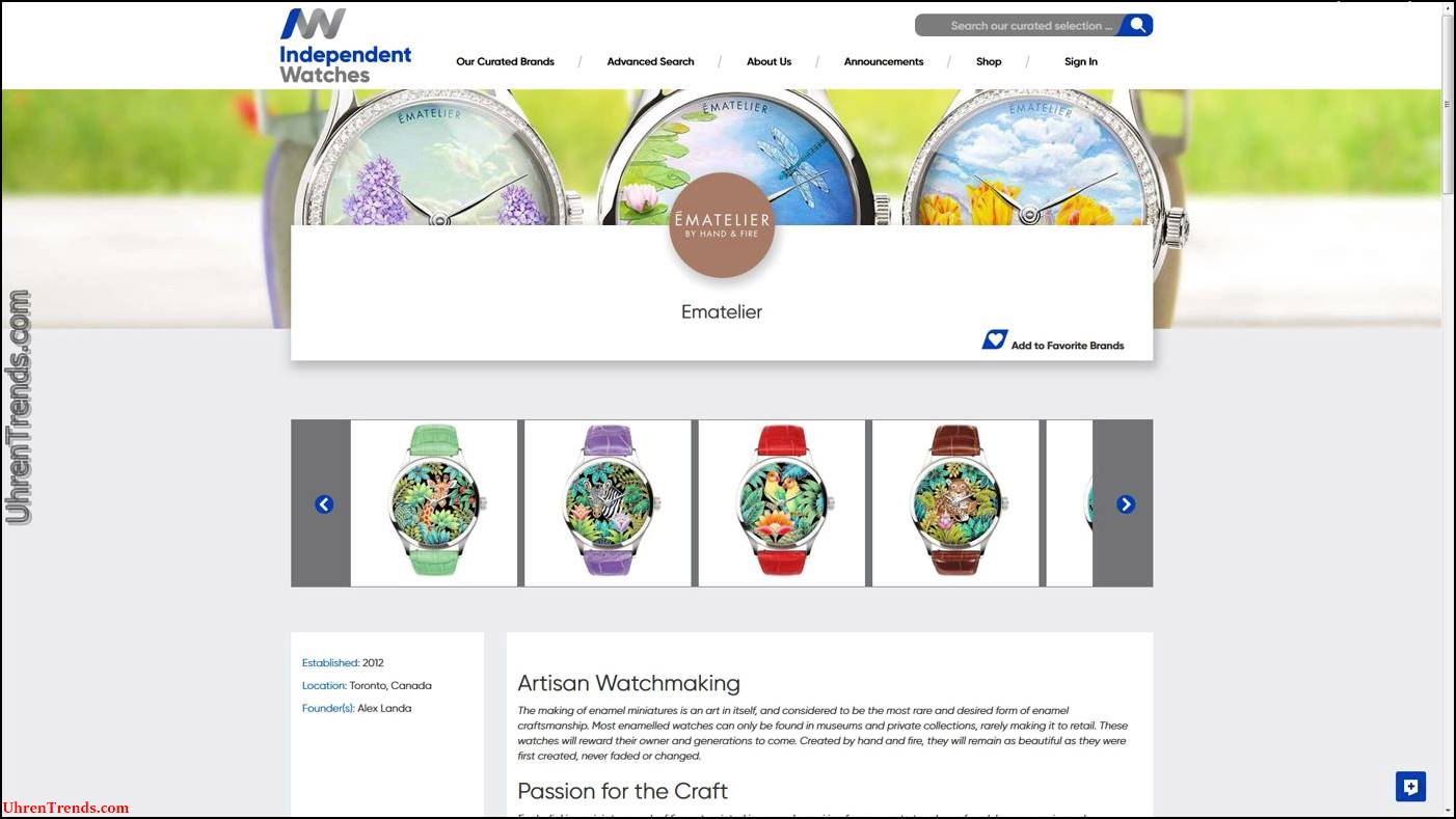 Independent-Watches.com & Die Förderung von Enthusiasten gegründet Uhrenmarken  