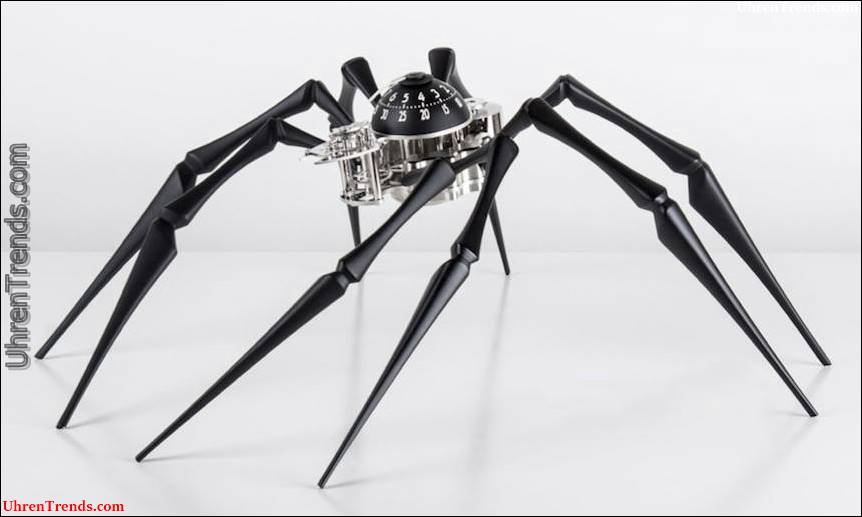 MB & F Arachnophobia Tischuhr ist eine riesige, zeitaufwendige Spinne auf Ihrem Schreibtisch oder Ihrer Wand  