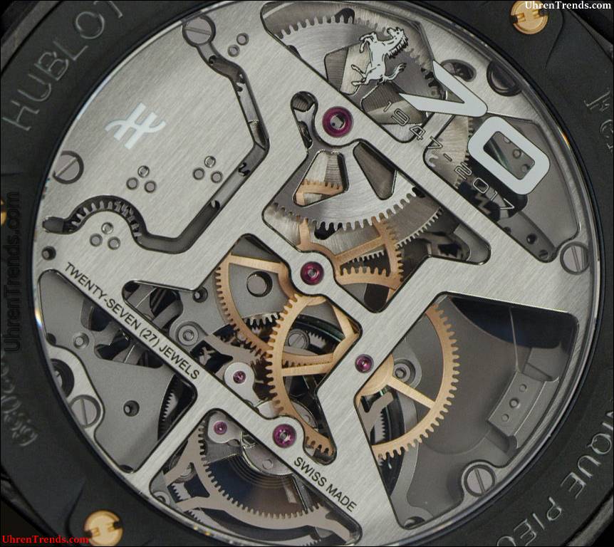 Hublot Techframe 70 Jahre Tourbillon Chronograph Uhr In PEEK Carbon & King Gold  