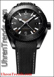 Omega Seamaster Planet Ocean GMT tiefe schwarze Uhren in Keramik  