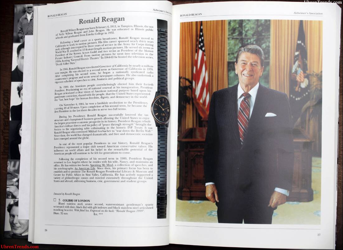 Im Jahr 1999 kaufte Donald Trump Ronald Reagan Armbanduhr während einer der interessantesten Uhr Auktion Veranstaltungen aller Zeiten  
