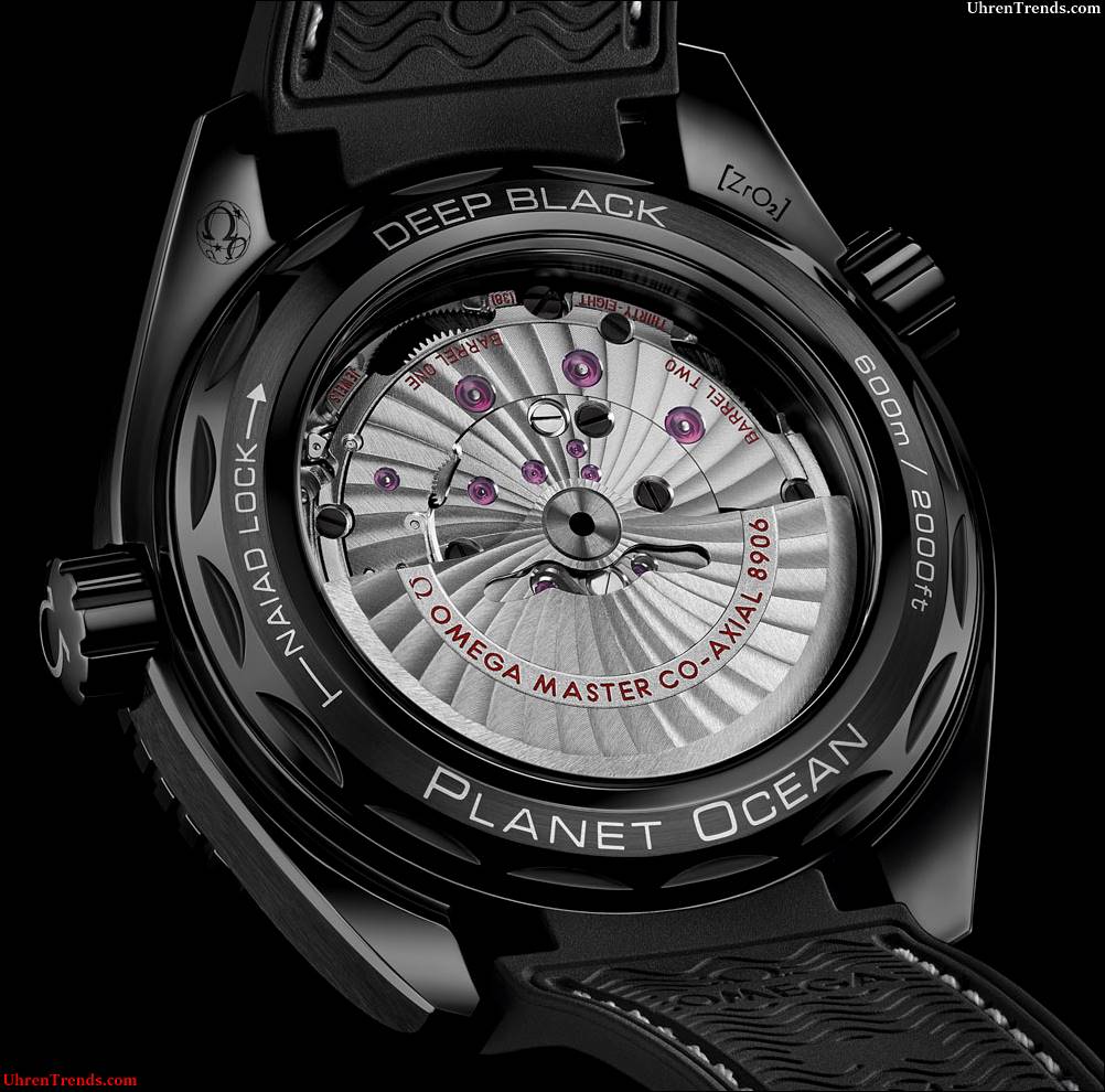 Omega Seamaster Planet Ocean GMT tiefe schwarze Uhren in Keramik  