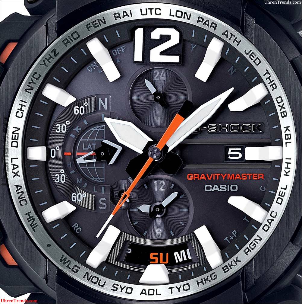 Casio G-Shock Gravitationsmeister GPW2000-1A GPS Bluetooth verbunden Uhr  