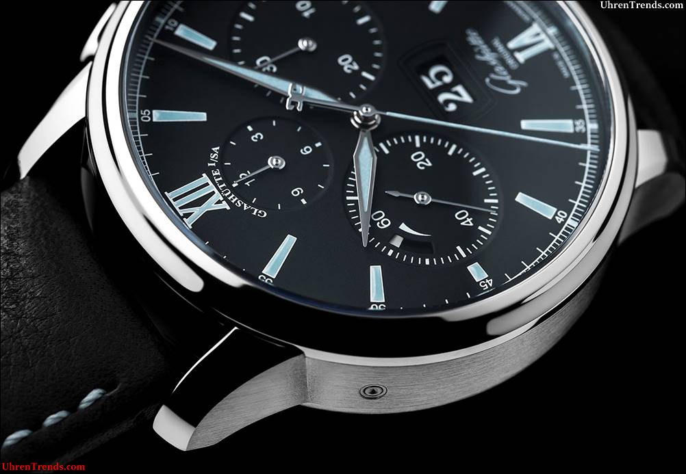 Glashütte Original Senator Chronograph Panoramadatum Uhr aus Stahl für 2017  