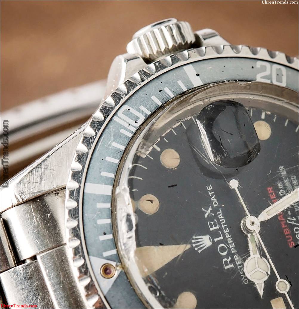 Eine Vintage Rolex 'Red Submariner' Uhr mit einer tatsächlichen Geschichte des Militärdienstes  