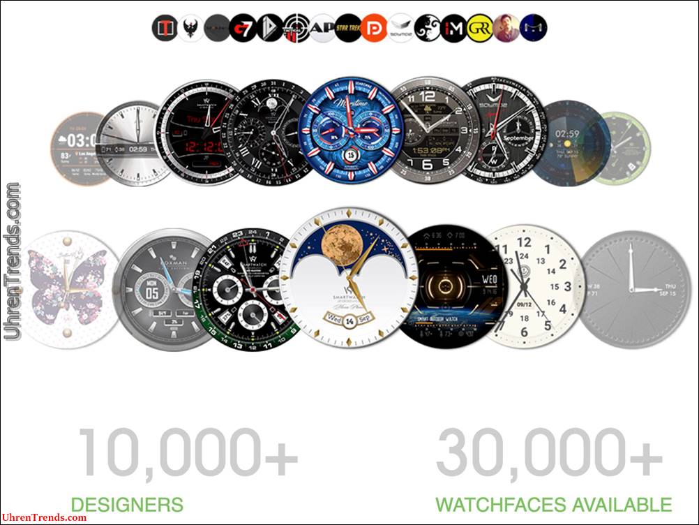 Facer 4.0 Smartwatch Gesichter mit "offiziellen" Ziffern von traditionellen Uhrenmarken  