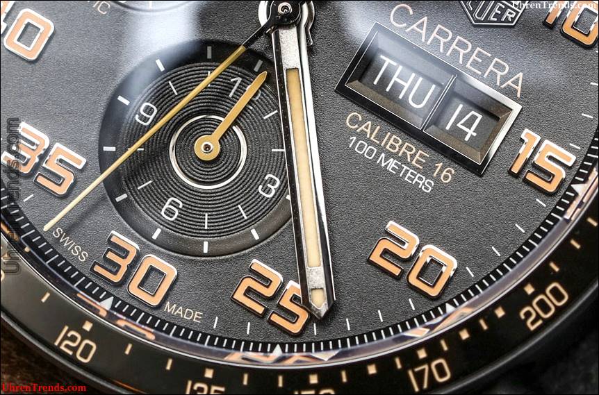 TAG Heuer Carrera Kaliber 16 Day-Date Chronograph Schwarz Titan Uhr Hands-On  