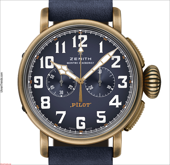 Zenith Pilot Typ 20 Extra Special Chronograph in Bronze mit blauem Zifferblatt  