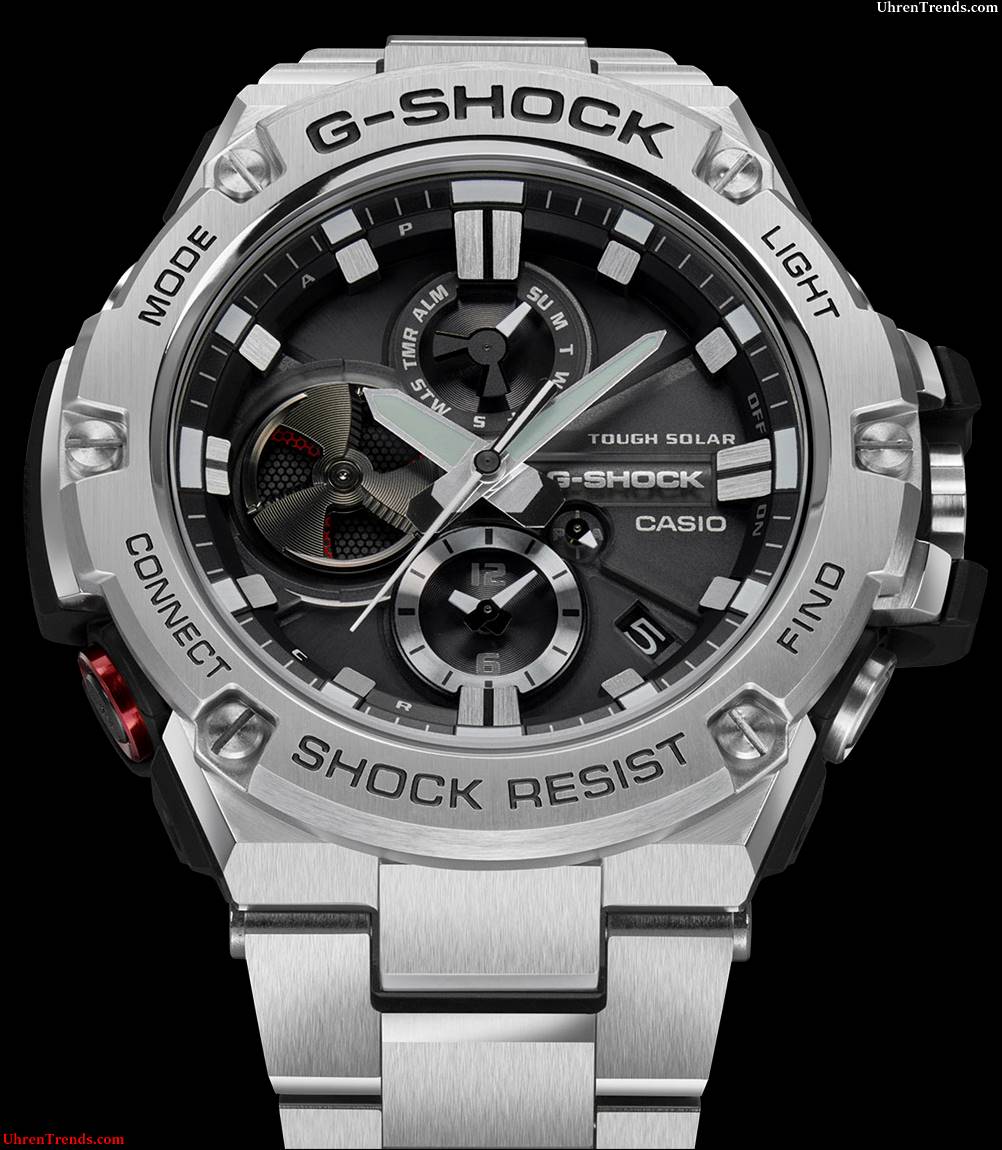 Casio G-Shock G-Stahl 'Tough Chronograph' GST-B100 Serie Bluetooth verbunden Uhren  