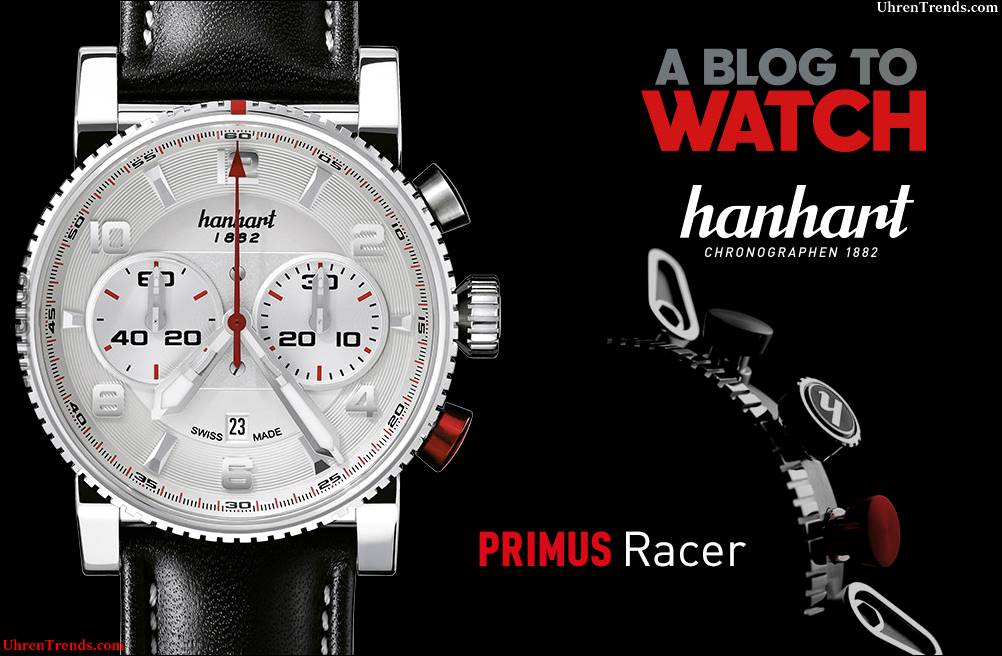 UHR GIVEAWAY: Hanhart PRIMUS Racer Silber Stahl Automatik Chronograph Uhr  