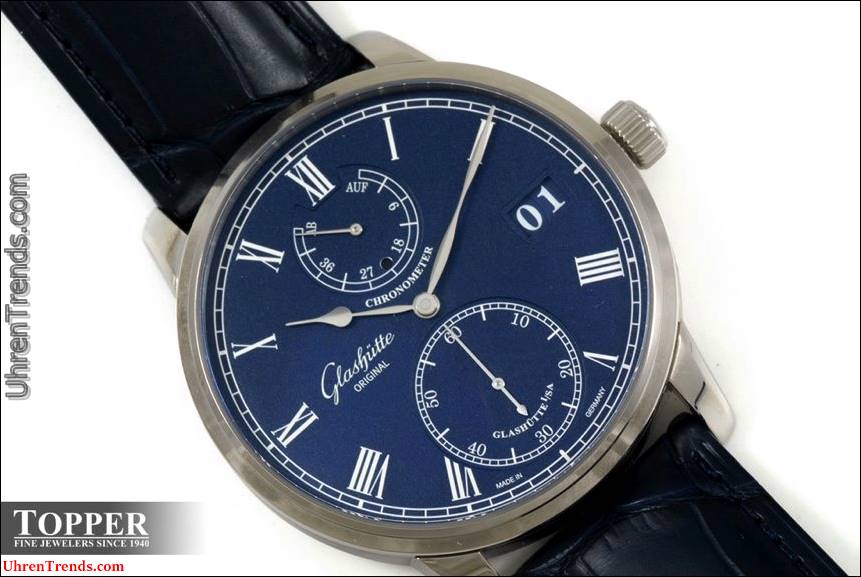 Glashütte Original Senator Chronometer Blaue Uhr  