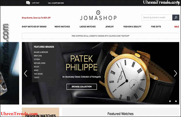 Online Watch Store Jomashop ist stolz auf Zuverlässigkeit und Komfort  