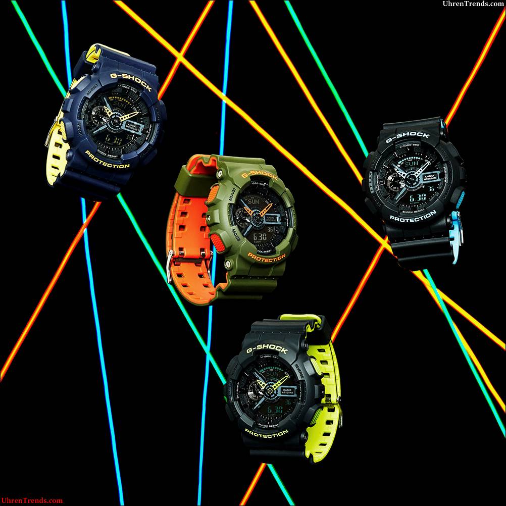 Casio G-Shock GA110LN Schichten Neonfarben Uhren  