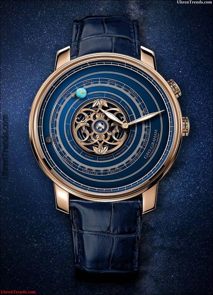 Graham Geo.Graham Orrery Tourbillon Astronomische Uhr mit Stücken des Mondes, Mars und Erde  