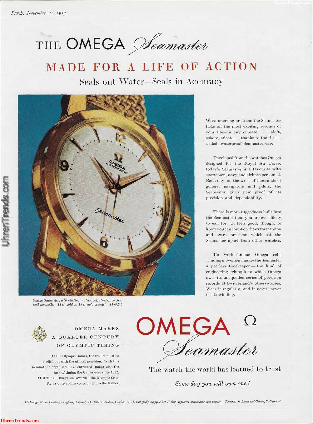 Omega Seamaster Olympische Spiele Gold Sammlung Hands-On  