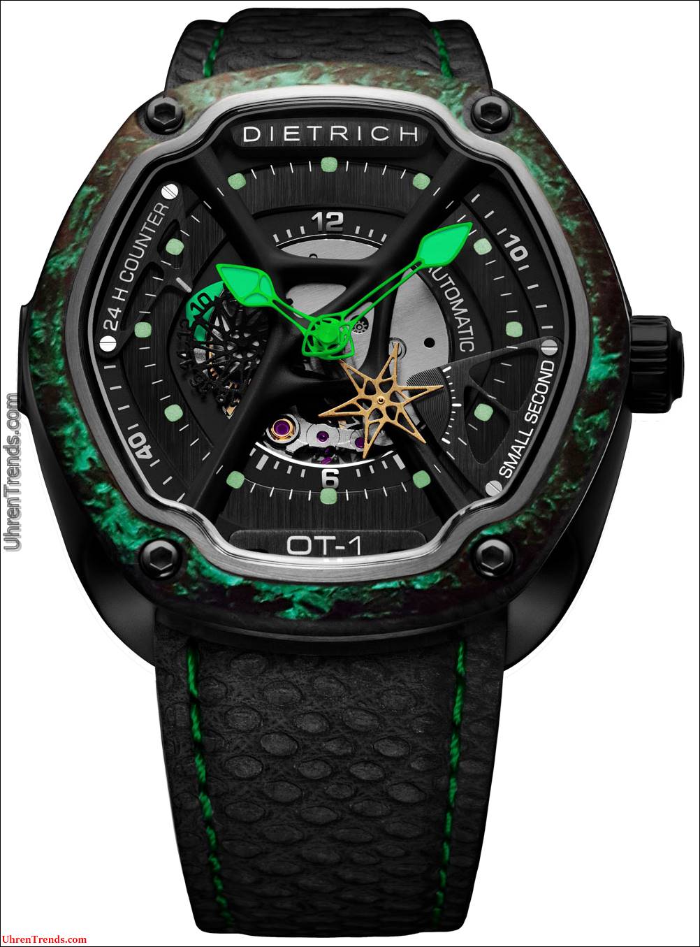 Dietrich O.Time Uhren mit bunten geschmiedeten Carbon-Einfassungen  