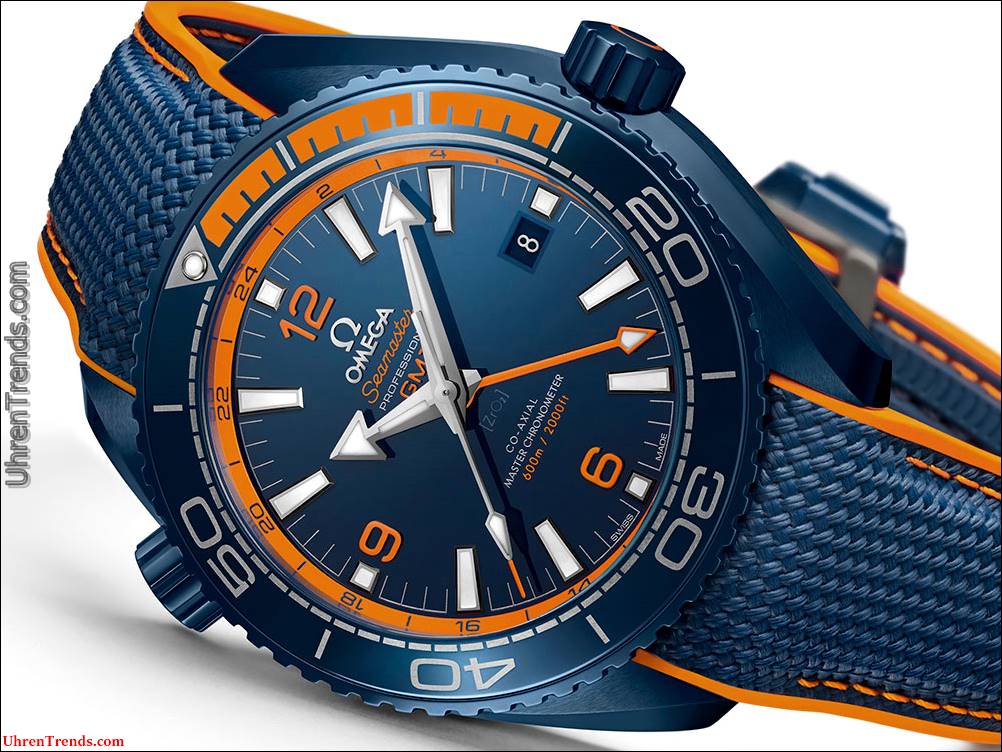 Omega Seamaster Planet Ocean 'Große blaue' GMT Uhr  