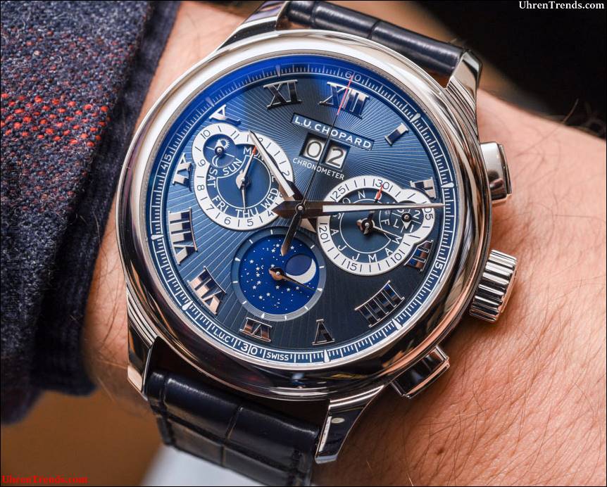 Chopard L.U.C Perpetual Chronograph Uhr in Platin mit blauem Zifferblatt Hands-On  